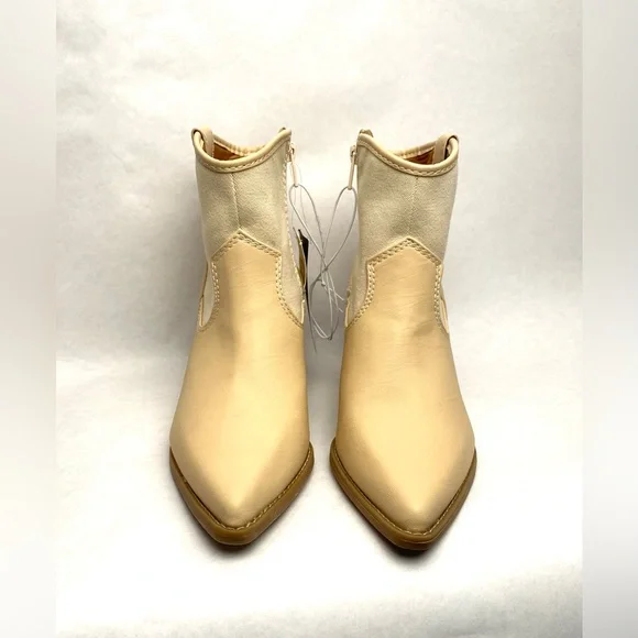 Universal Thread Women's Cream Kay Western Style Zip Boot/Bootie Size 7.5 NWT - Picture 4 of 12